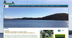 Desktop Screenshot of campinglacdesplages.com